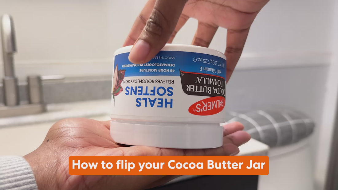 Video showing how to flip Palmer's Cocoa Butter Jar to use as a stick
